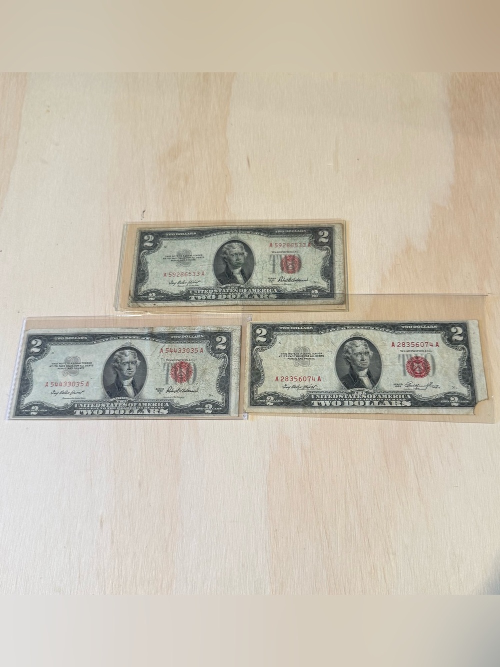 3-1953 $2.00 US Mint Note Red Seal Jefferson Two Dollar Bills A Series Read Info